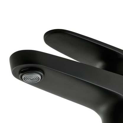 GoodHome Cavally L sort vaskebatteri