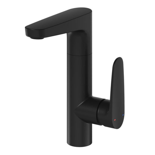 GoodHome Cavally sort drejelig vaskebatteri