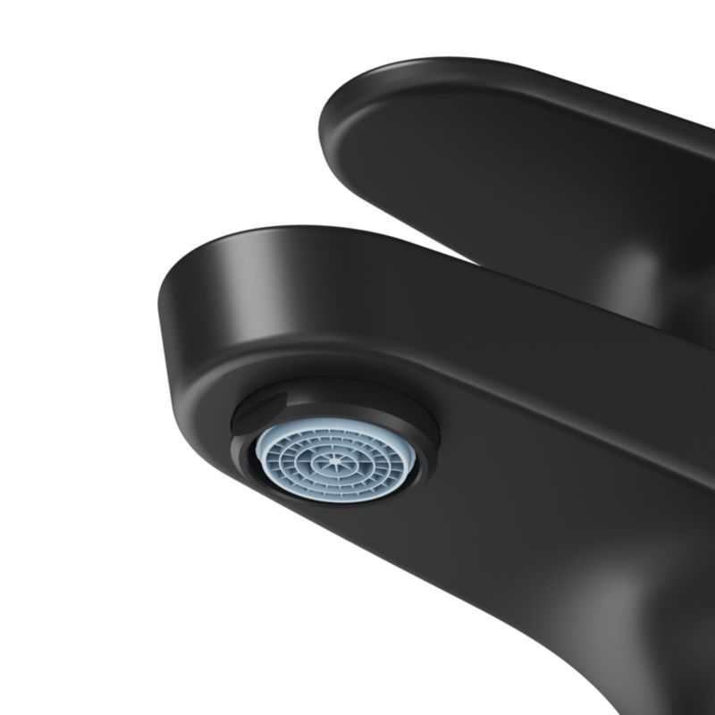 GoodHome Cavally S sort håndvaskarmatur