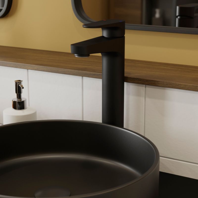 GoodHome Cavally XL sort vaskebatteri