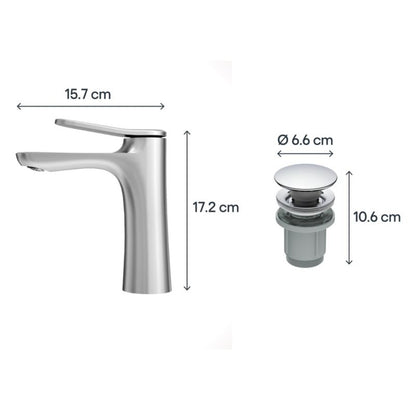 Badeværelsesarmatur Kentia M Krom 172 mm