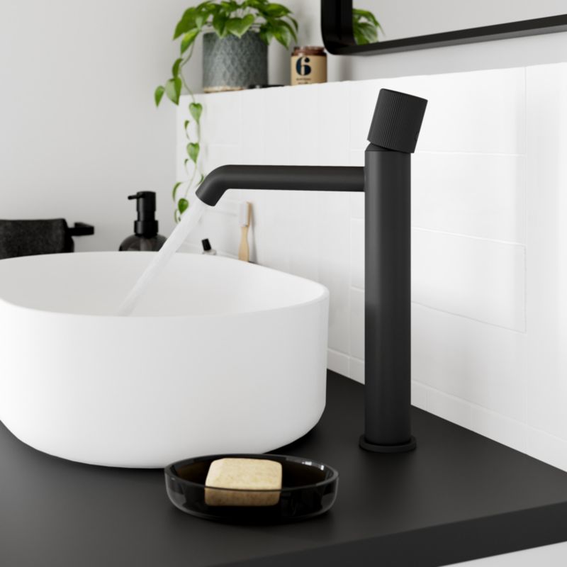 GoodHome Levanna XL bordmonteret vaskebatteri i mat-sort