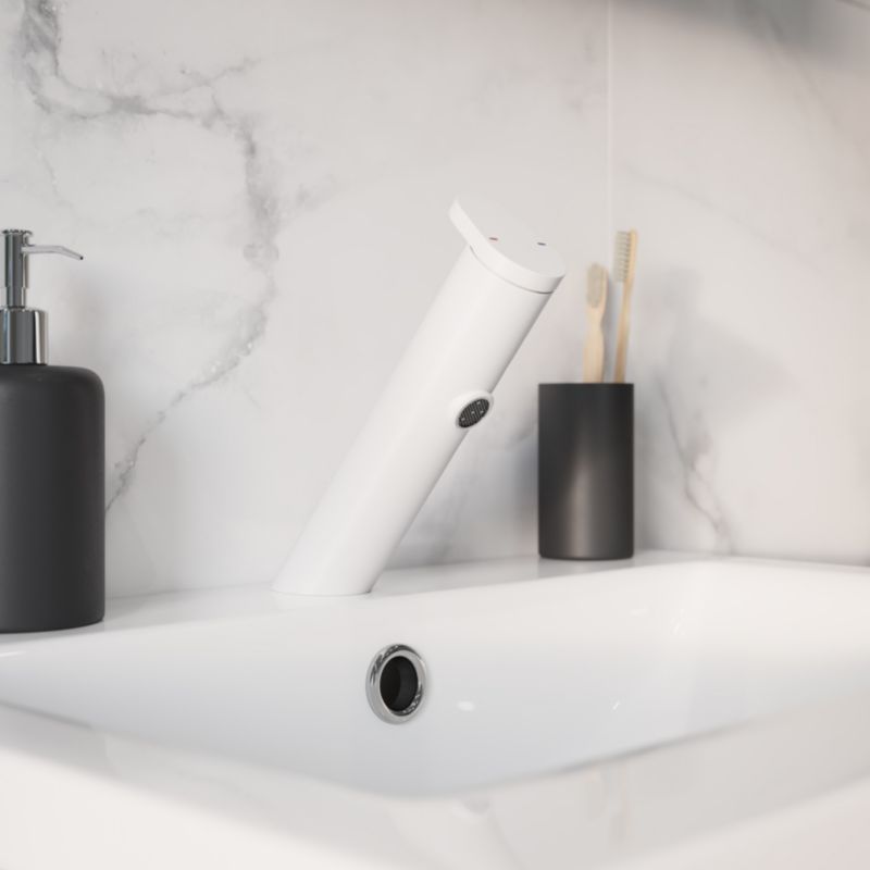 GoodHome Nyasa hvid vaskebatteri