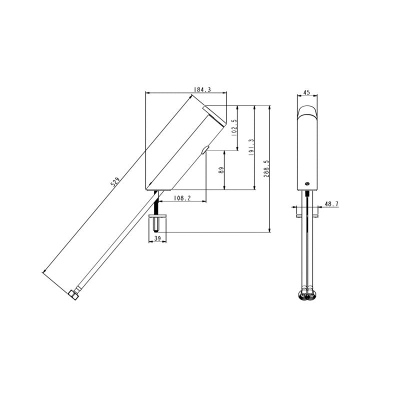GoodHome Nyasa Inox vaskebatteri til badeværelse