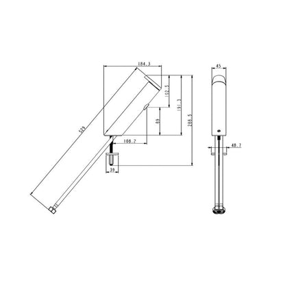 GoodHome Nyasa Inox vaskebatteri til badeværelse