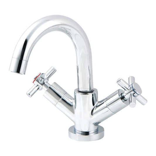 GoodHome Seaford krom bordmonteret vaskebatteri