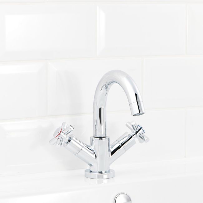 GoodHome Seaford krom bordmonteret vaskebatteri