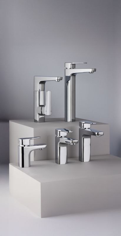 Badeværelsesarmatur Teesta L Krom 103x235 mm