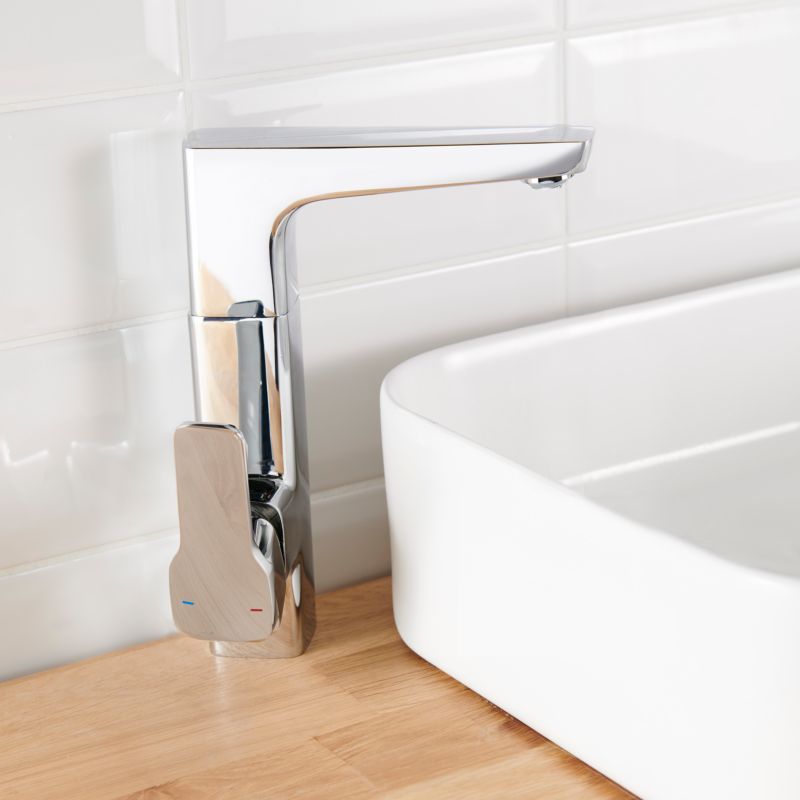 Badeværelsesarmatur Teesta L Krom 103x235 mm