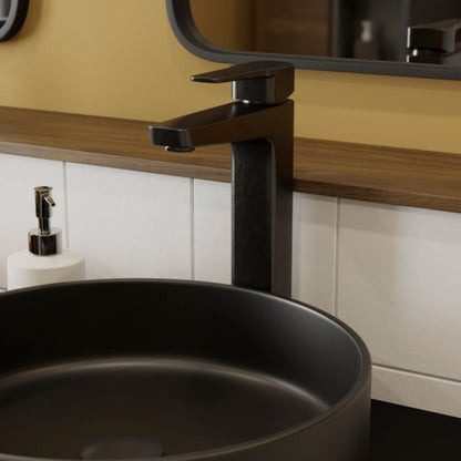 GoodHome Teesta XL sort vaskebatteri