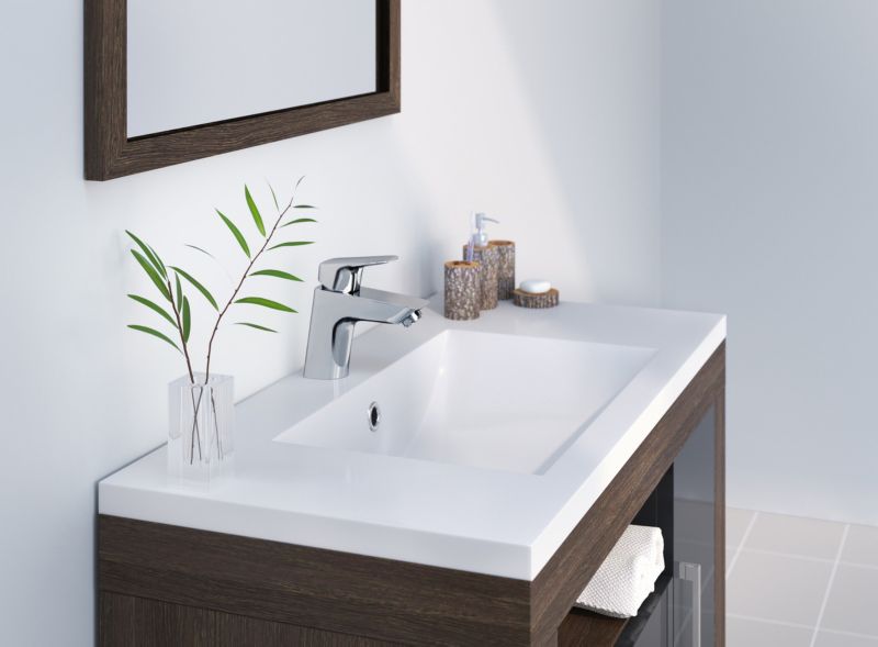Hansgrohe My Cube M bordmonteret vaskebatteri i krom