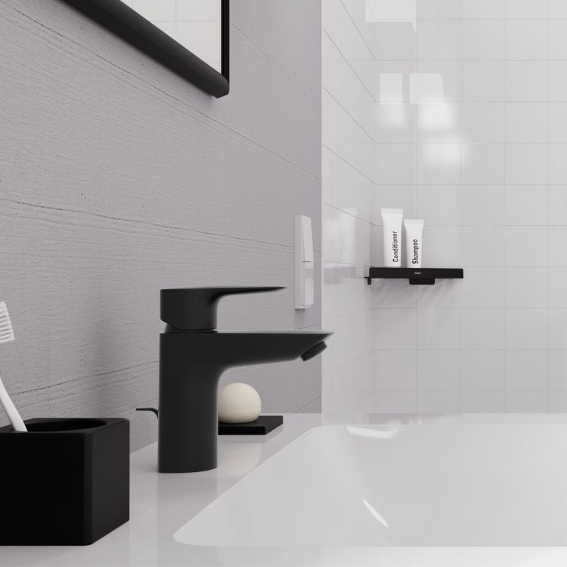 Badeværelsesarmatur MySport L Sort Mat 153 mm