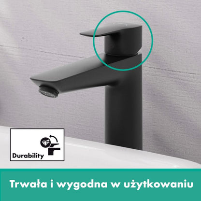 Bateria umywalkowa MySport XL Mat Sort 195 mm | 4059625461808