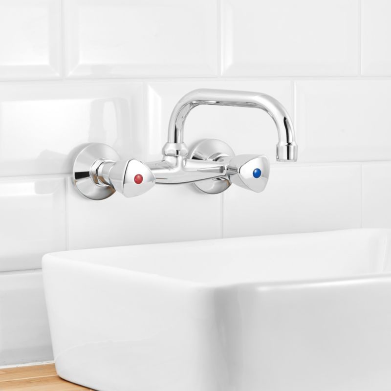 Kemer krom vægmonteret håndvaskarmatur