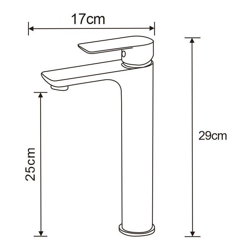 Mexen Alfa sort/guld 29 cm vaskebatteri, 1 stk.