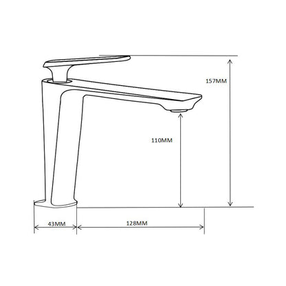 Mexen Ares håndvaskarmatur, krom, 744100-00 1 stk.