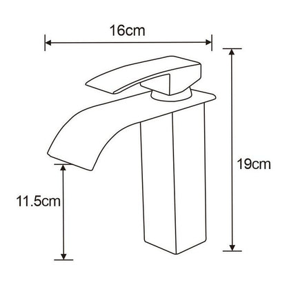 Mexen Aries sort vaskebatteri 19 cm, 1 stk.