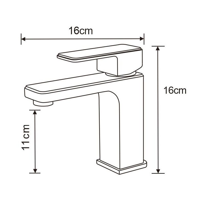 Mexen Cetus håndvaskarmatur i sort, messing, 1 stk.