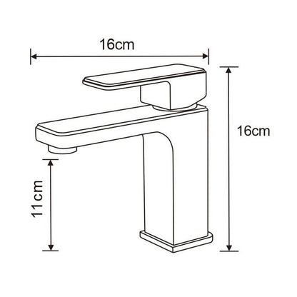 Mexen Cetus håndvaskarmatur i sort, messing, 1 stk.