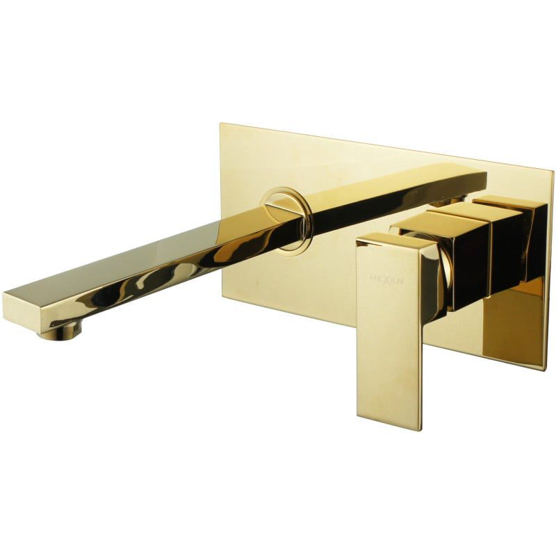 Mexen Cube gulvmonteret indbygget vaskebatteri i guld, 1 stk.