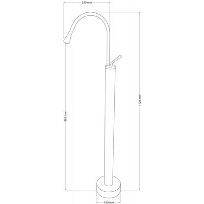 Mexen Dorado fritstående guldbatteri til håndvask 1 stk.