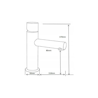 Mexen Elba One håndvaskarmatur i mat-sort, 1 stk.