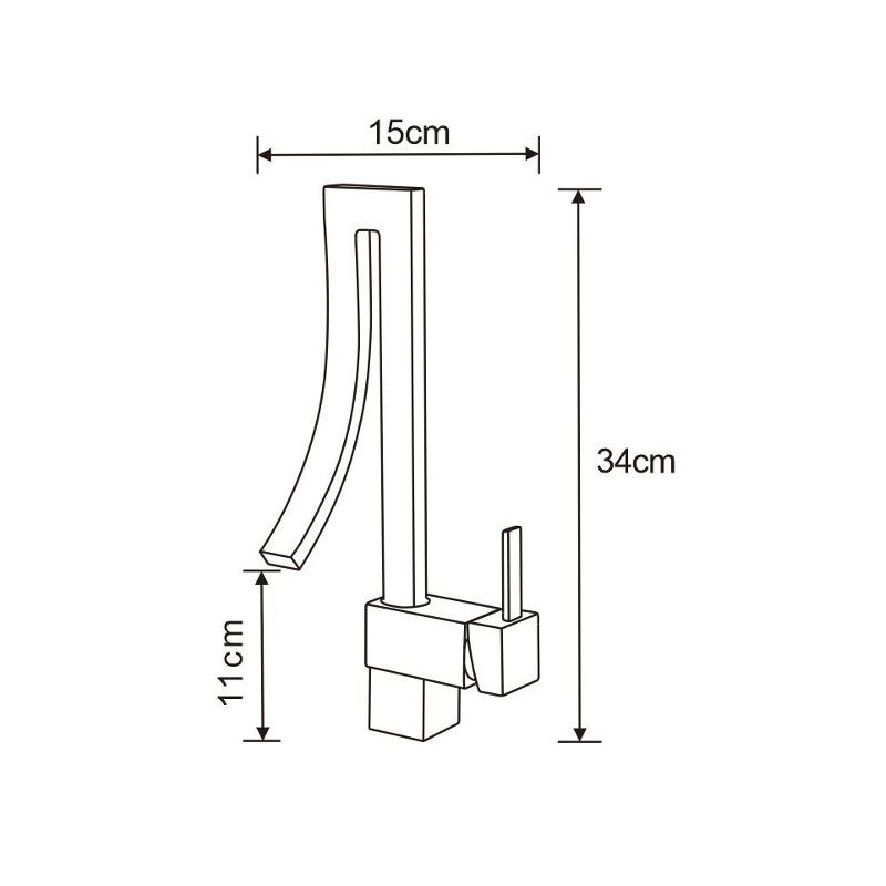 Mexen Elbrus vaskebatteri i guld, 747100-50, 1 stk.