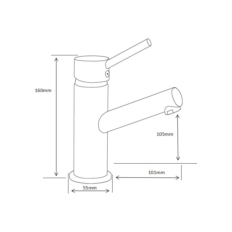 Mexen Eri sort vaskarmatur 1 stk.
