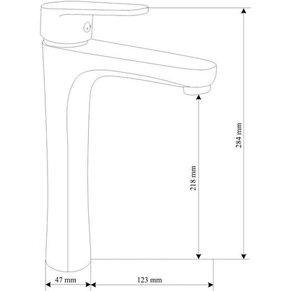 Mexen Kama høj sort vaskebatteri 1 stk.