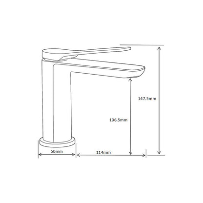 Mexen Largo kromet håndvaskarmatur 1 stk.