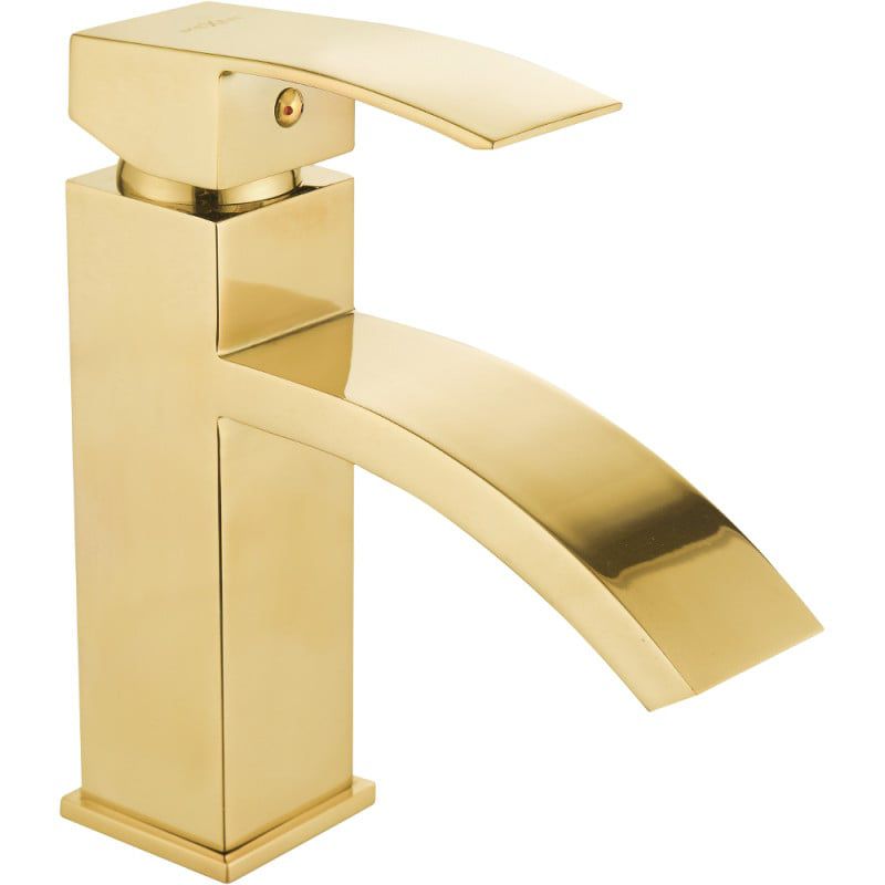 Mexen Libra vaskebatteri i guld med fast tud, 1 stk.