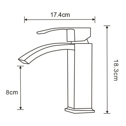 Mexen Libra vaskebatteri i guld med fast tud, 1 stk.