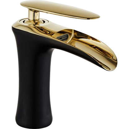 Mexen Lyra håndvaskarmatur i sort og guld, 1 stk.