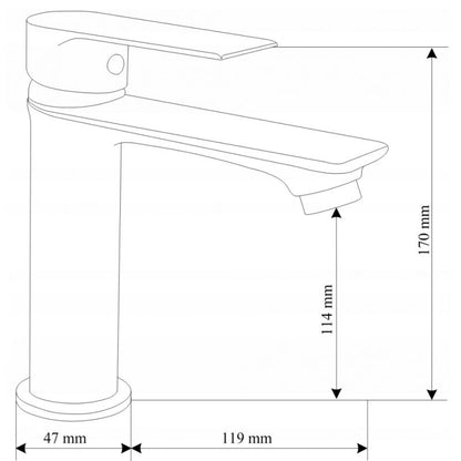 Mexen Royo 17 cm vaskebatteri i krom