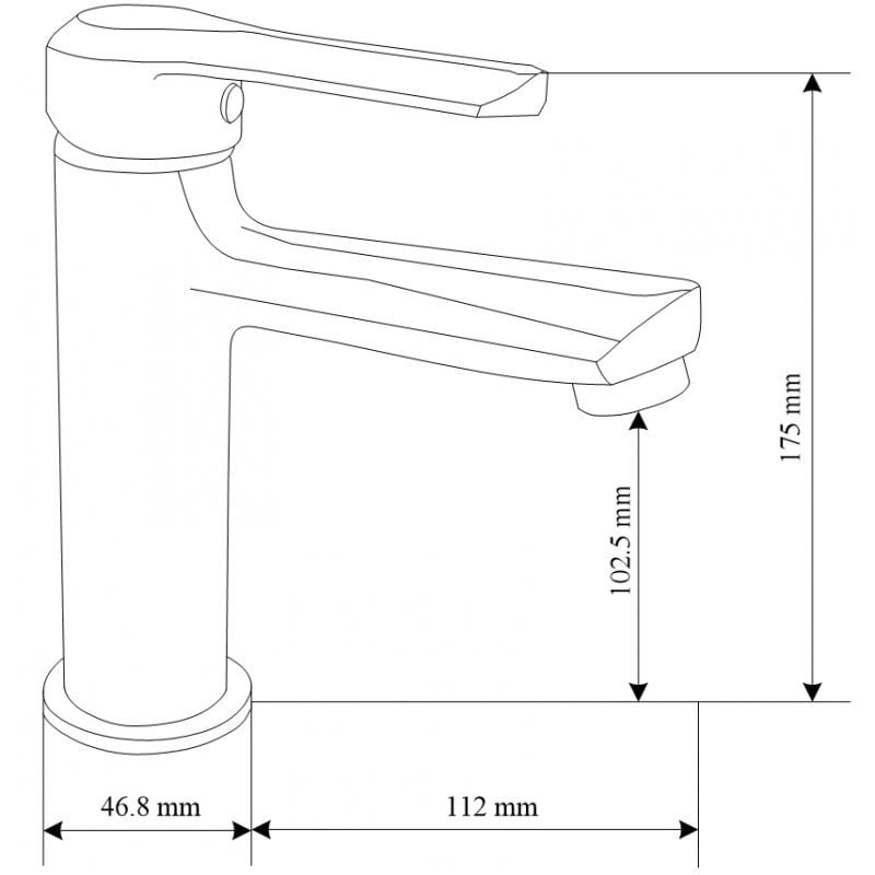 Mexen Sabre håndvaskarmatur, krom, 72100-00, 1 stk.