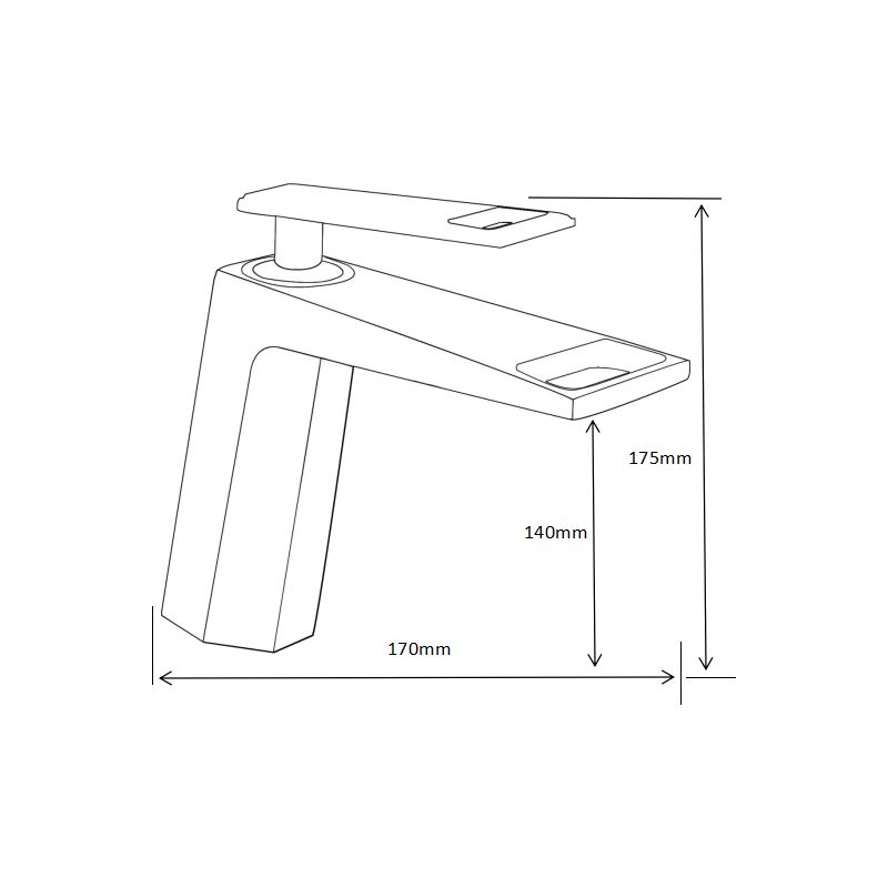 Mexen Topaz vaskebatteri i guld - 73900-50, 1 stk.