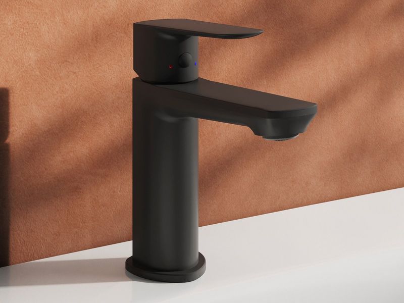 Ravak Life LF 012.20BL stående håndvaskarmatur uden prop sort 1 stk