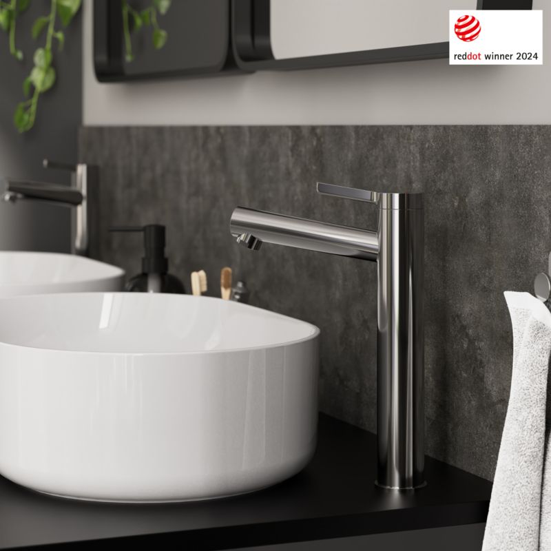 Høj Håndvaskarmatur Maza XL 257 mm Krom | 5059340725109