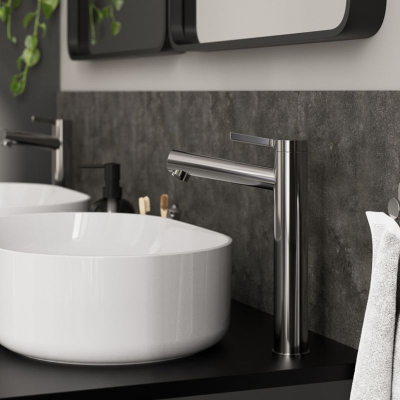 Høj Håndvaskarmatur Maza XL 257 mm Krom | 5059340725109