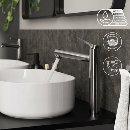 Høj Håndvaskarmatur Maza XL 257 mm Krom | 5059340725109