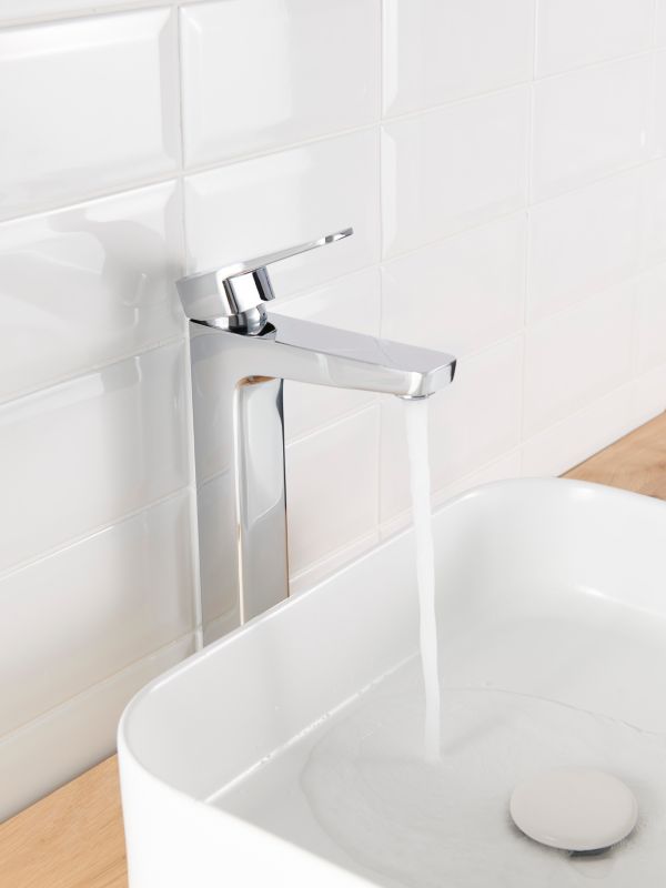 Høj Håndvaskarmatur Teesta XL Krom 301 mm