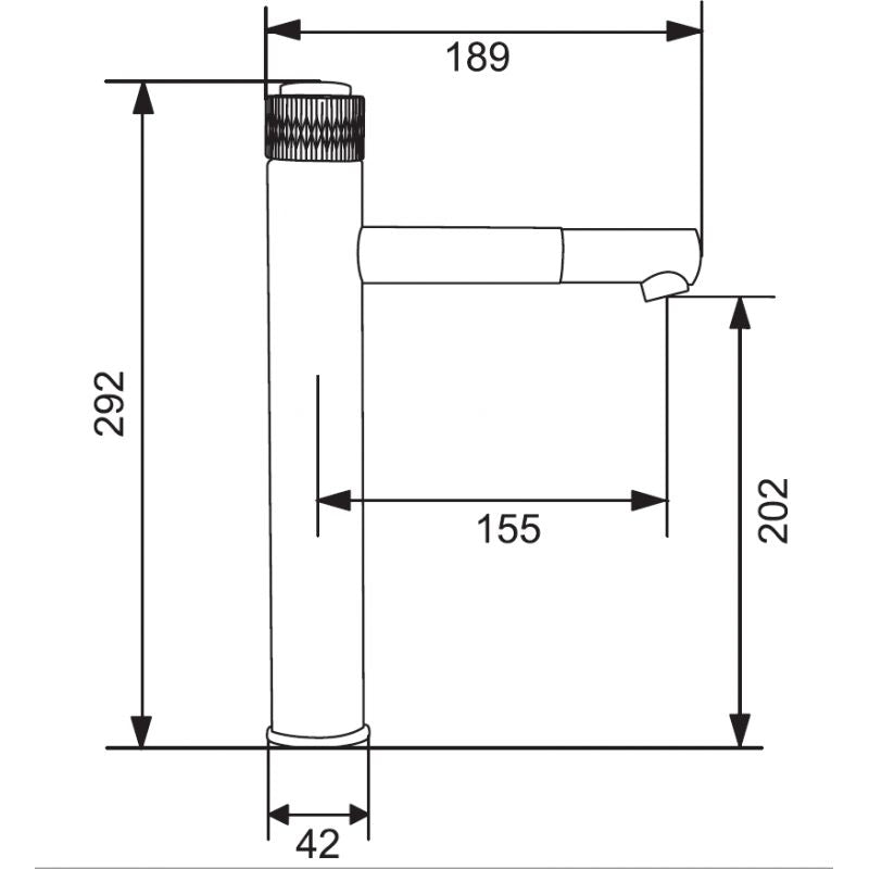 Høj vaskebatteri Mexen Diamond sort/guld 1 stk.