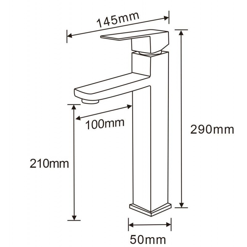 Høj vaskebatteri, Mexen Emma, inox, 1 stk.