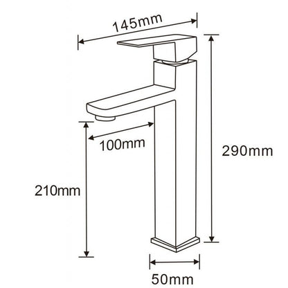Høj vaskebatteri, Mexen Emma, inox, 1 stk.