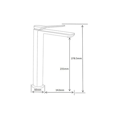 Høj vaskebatteri, Mexen Largo, sort, 1 stk.