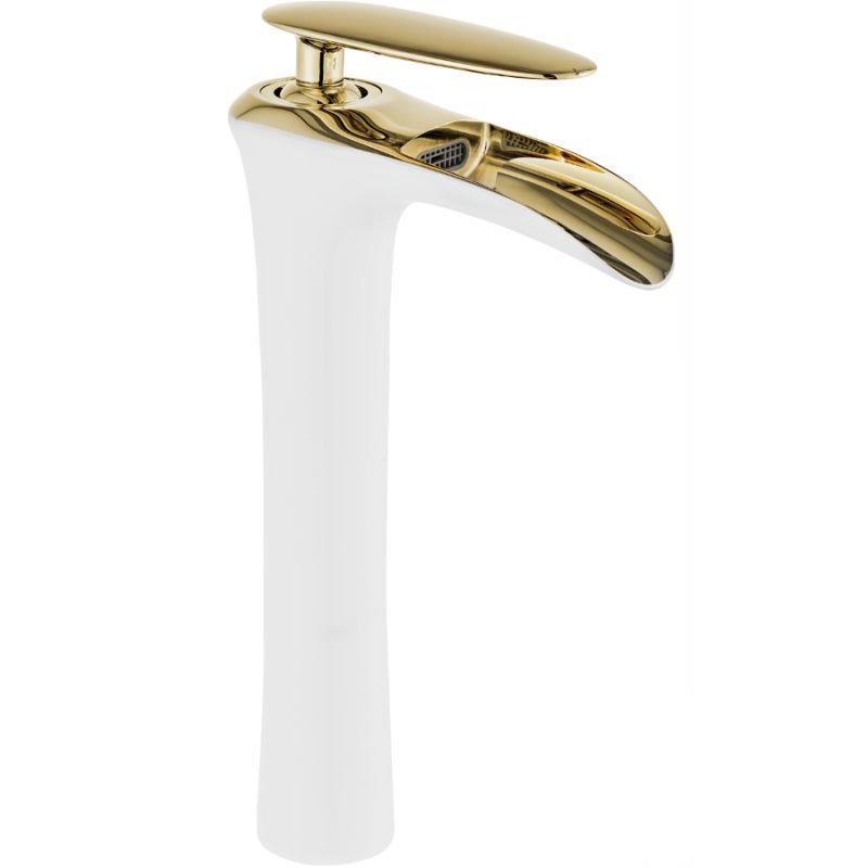 Høj vaskarmatur Mexen Lyra hvid/guld 1 stk.