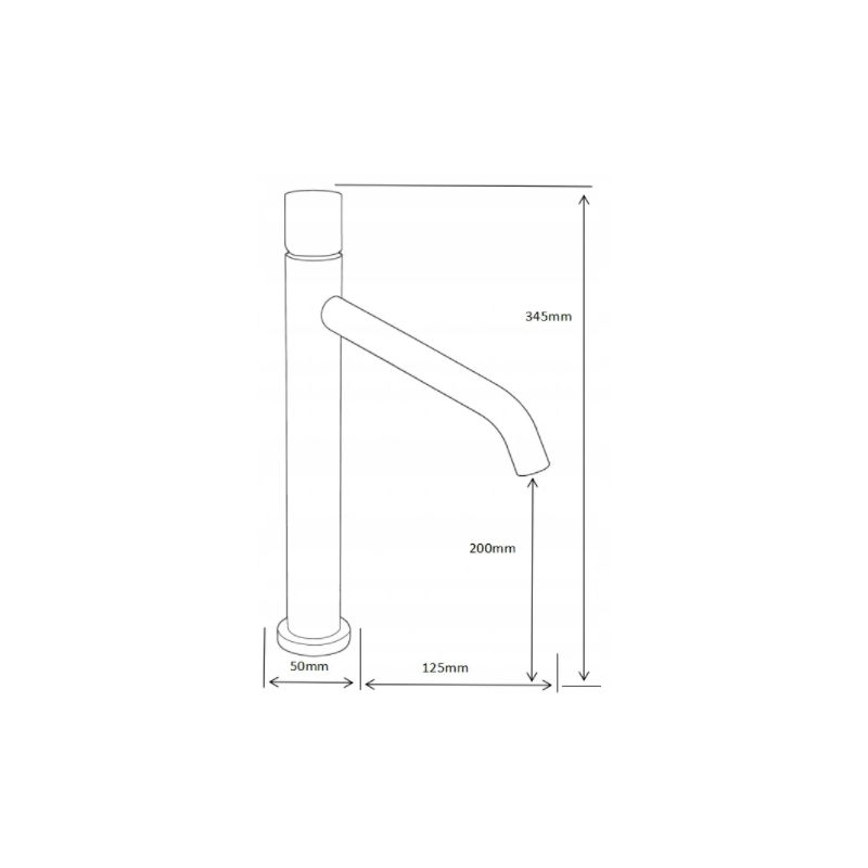 Høj vaskebatteri Mexen Rumba One, krom, 1 stk.