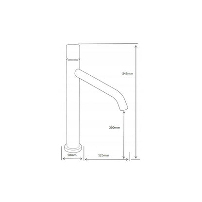 Høj vaskebatteri Mexen Rumba One, krom, 1 stk.