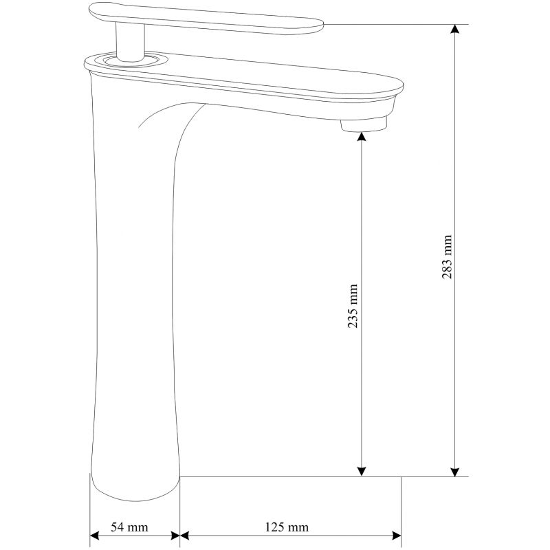Høj vaskebatteri Mexen Trinity krom 1 stk.