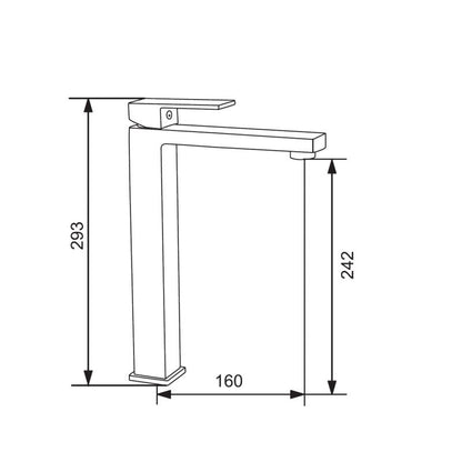 Mexen Uno høj vaskebatteri krom 1 stk.